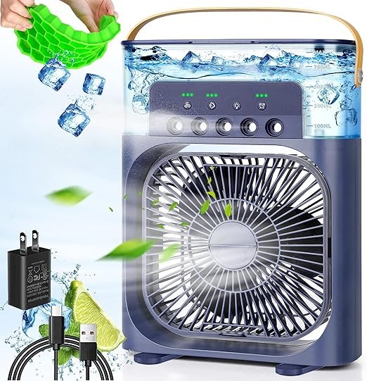 Турбинный Охлаждающий Вентилятор – 180° Поворот + 3 Режима Мощности