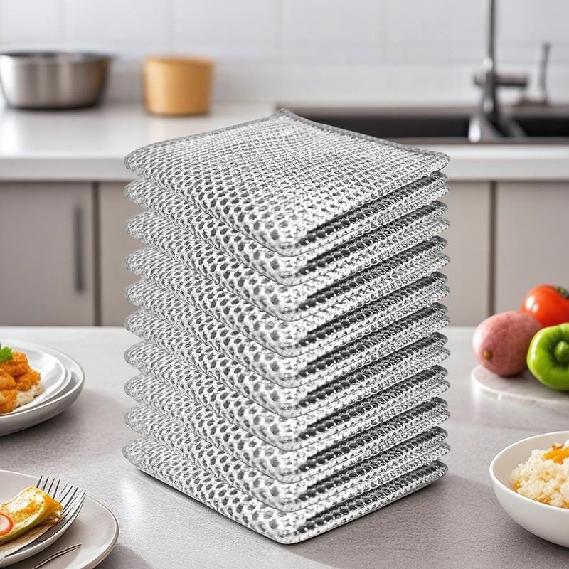 10 шт. НЕ ЦАРАПАЮЩАЯ проволочная губка для посуды